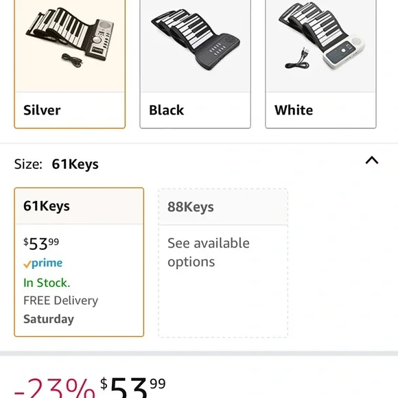 Electronic soft rollable keyboard piano - Picture 6 of 7